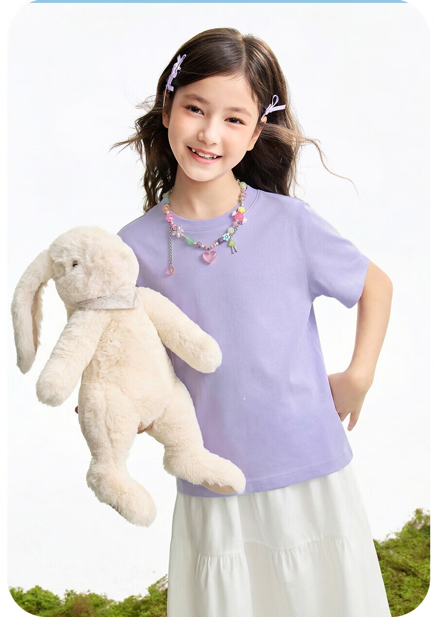 Annil Rainbow Parent-Child Short Sleeve T-Shirt for Boys and Girls 2026 Summer New Dopamine Collection 14